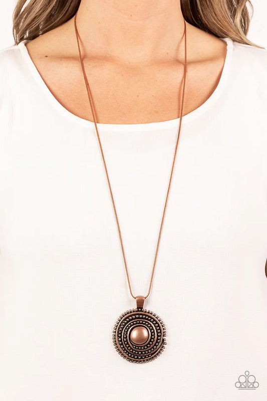 Collar ~ Espiral solar - Cobre