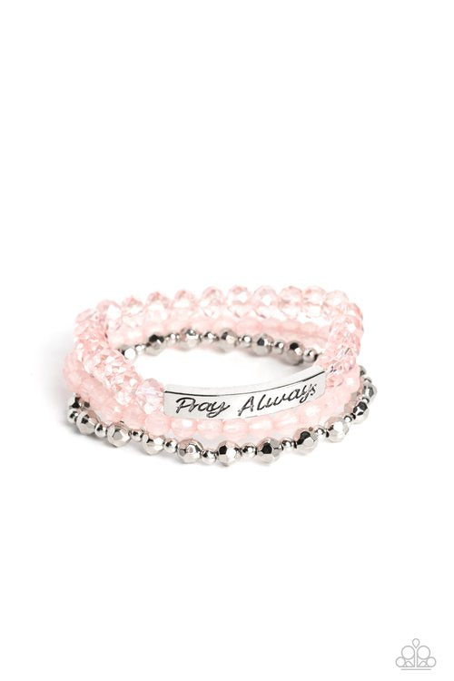 Pulsera rosa Pray Always