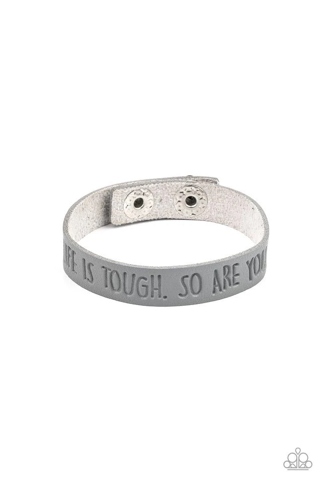 Life is Tough - Silver bracelets