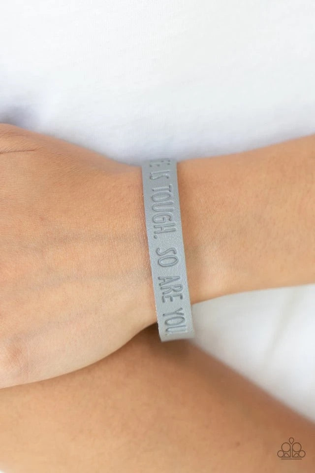 Life is Tough - Silver bracelets