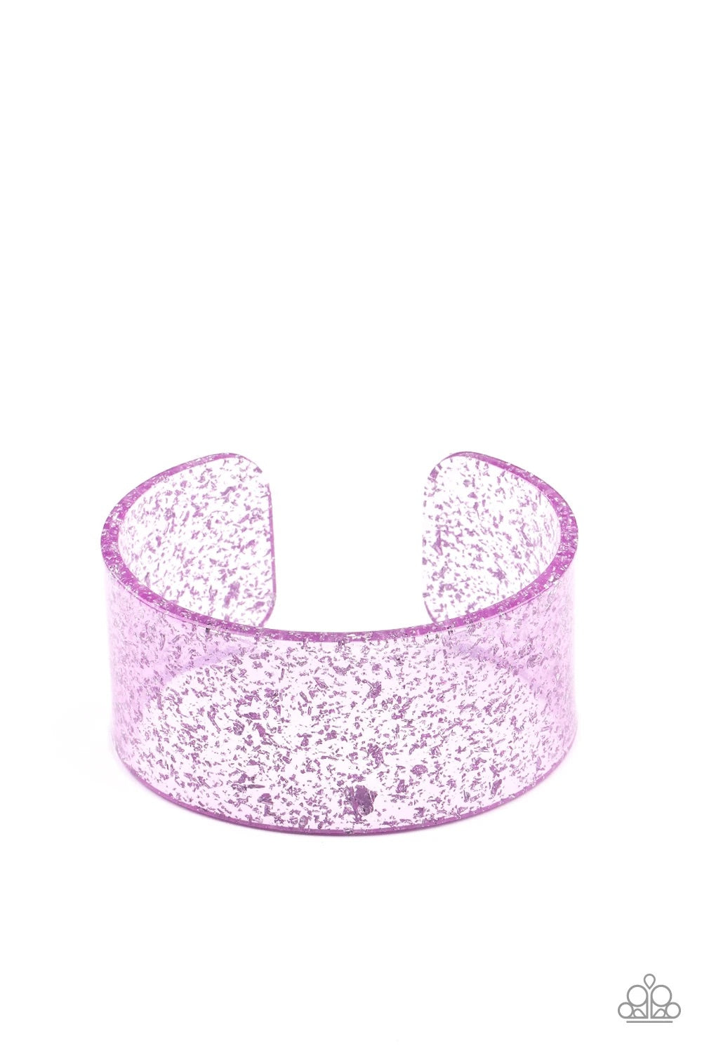 Pulsera morada que hace chasquidos, crujidos y chasquidos