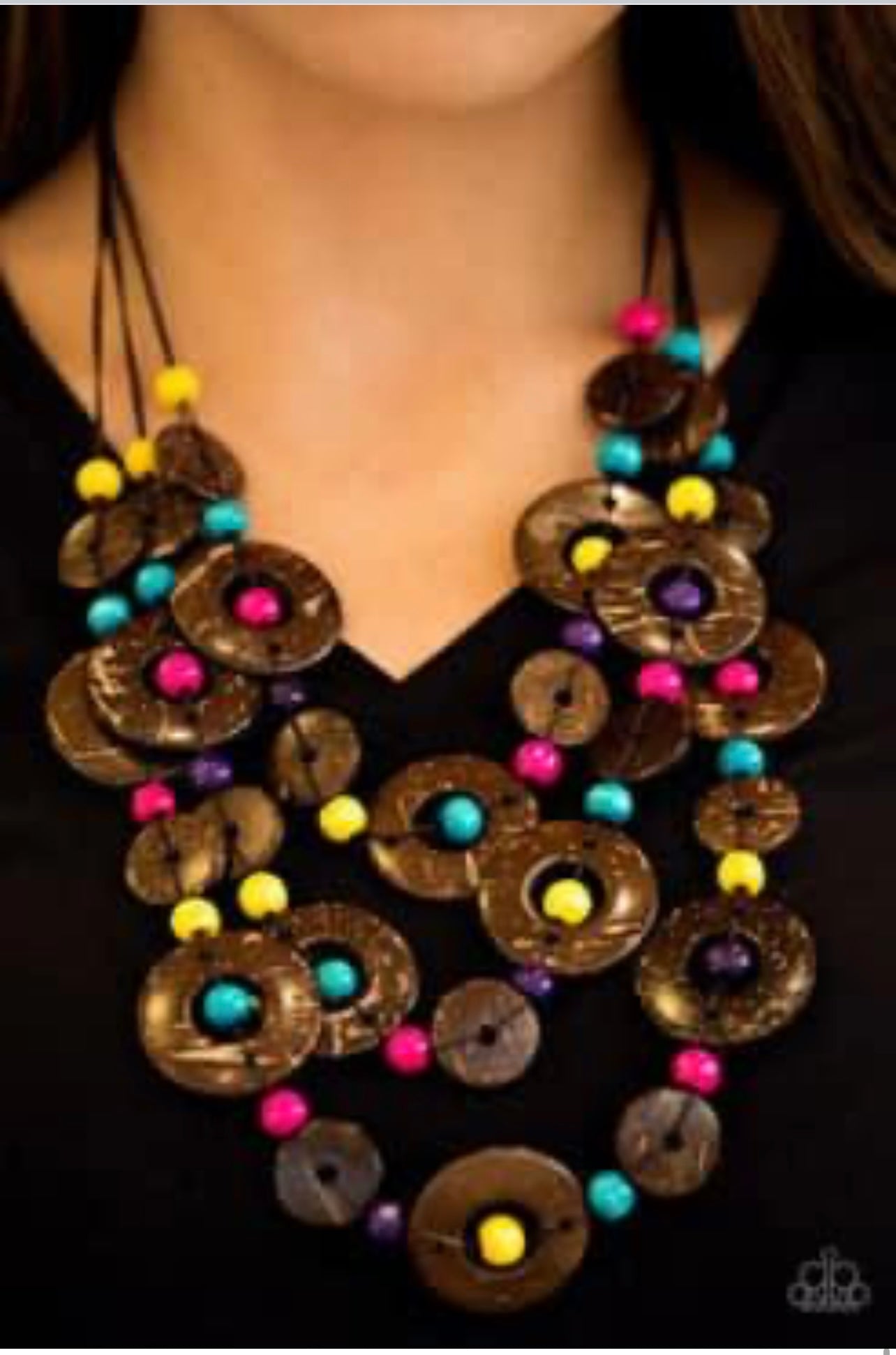 Collar ~ Bahama Bungalow - Multi -vintage