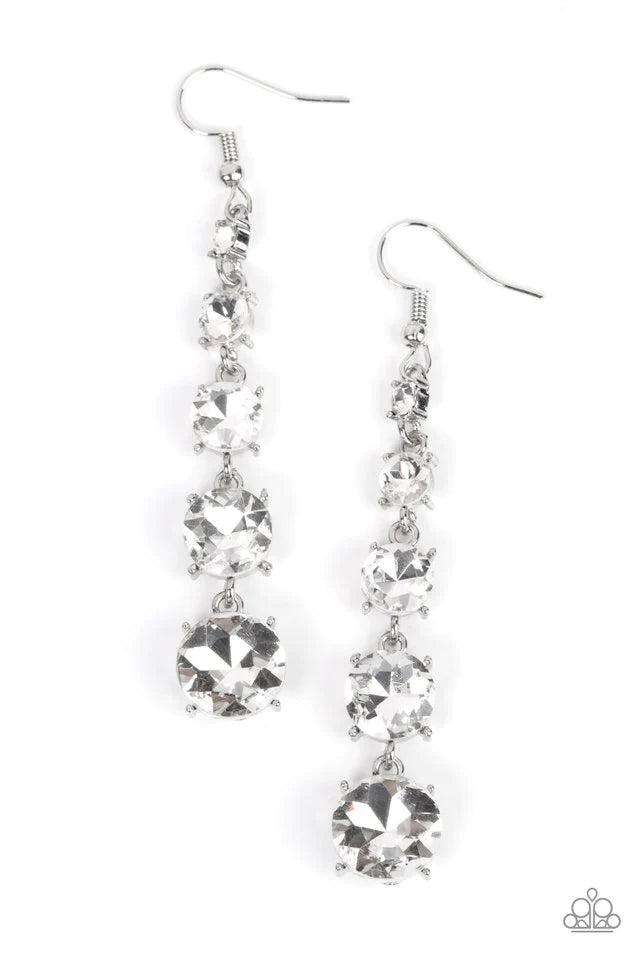 Red Carpet Charmer - White ♥ Earrings