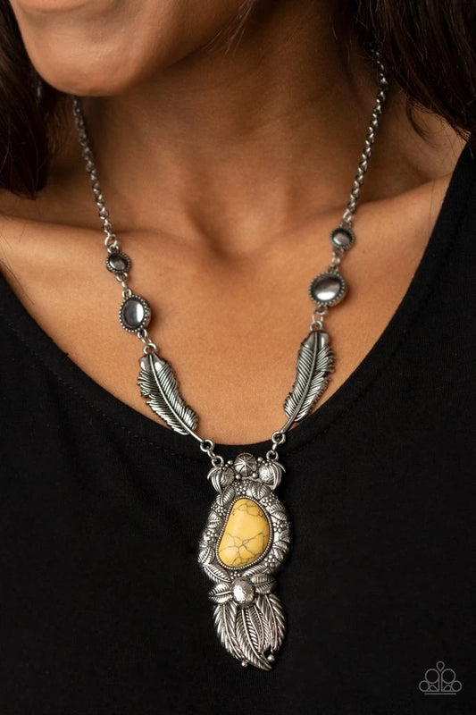Ruler of The Roost - Yellow Vintage- Necklace
