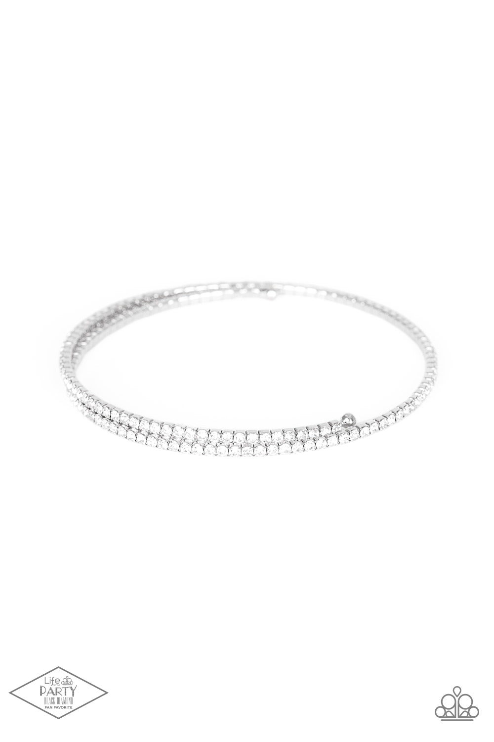 Pulsera Sleek Sparkle - Blanca