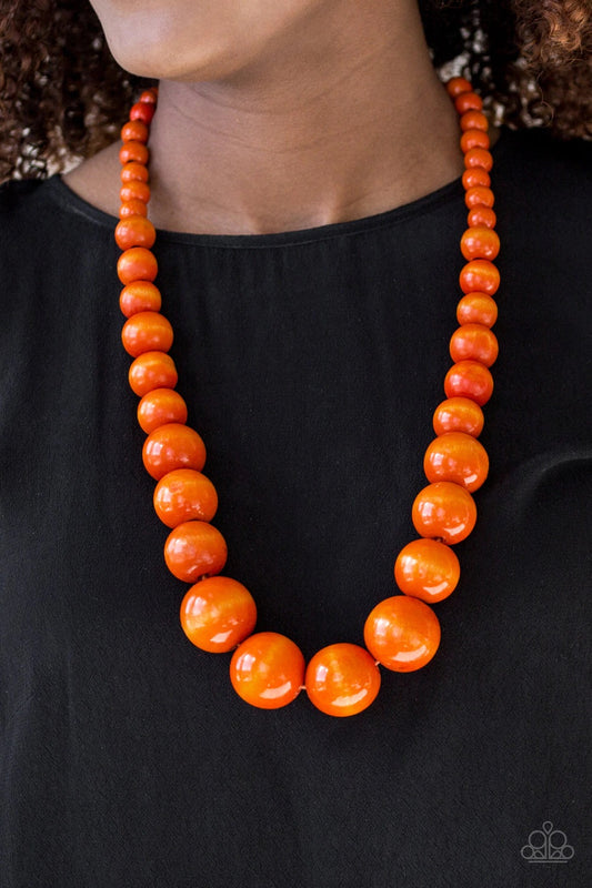 effortlessly everglades orange necklace