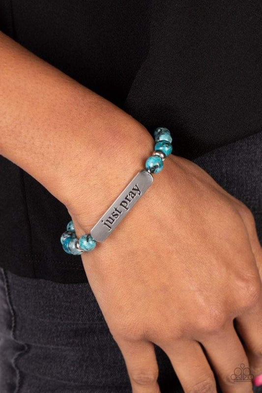 Just Pray - Blue bracelet