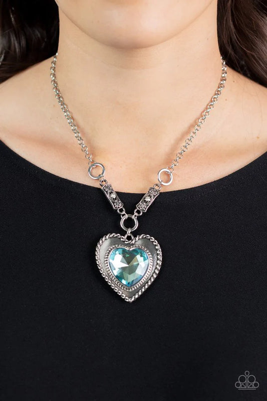 Necklace ~ Heart Full of Fabulous - Blue