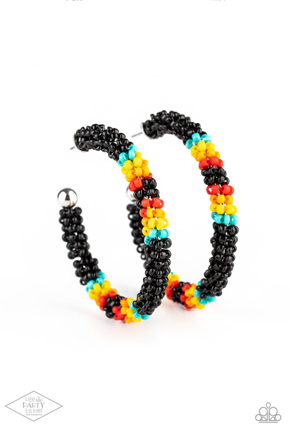 Pendientes negros con cuentas Bodaciously