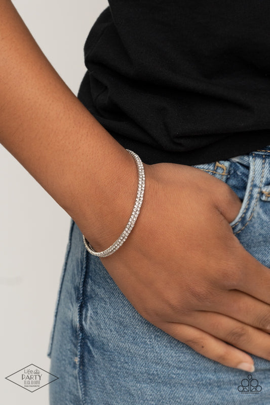 Pulsera Sleek Sparkle - Blanca