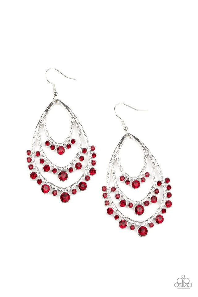 Break Out In TIERS - Red earrings (Vintage)