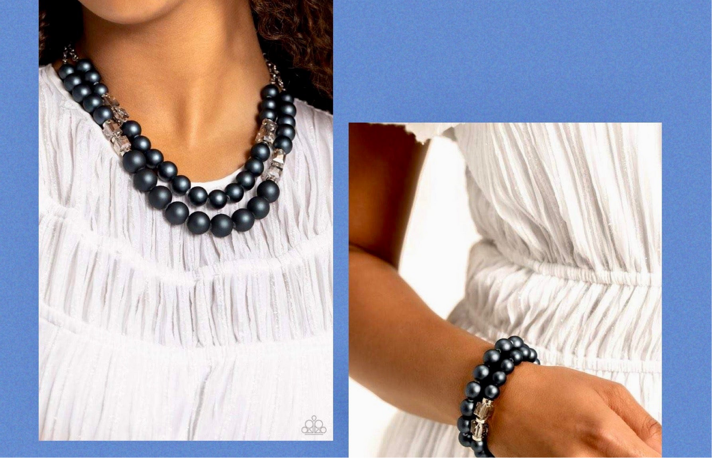 Shopaholic Blue (Set it up with Lola necklace and bracelet