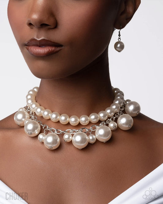 White choker necklace