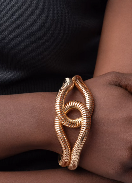 Gold cuff bracelet