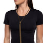 Metallic MESH-Up - Brass necklace