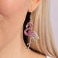 Flamingo Flourish - Pink earrings