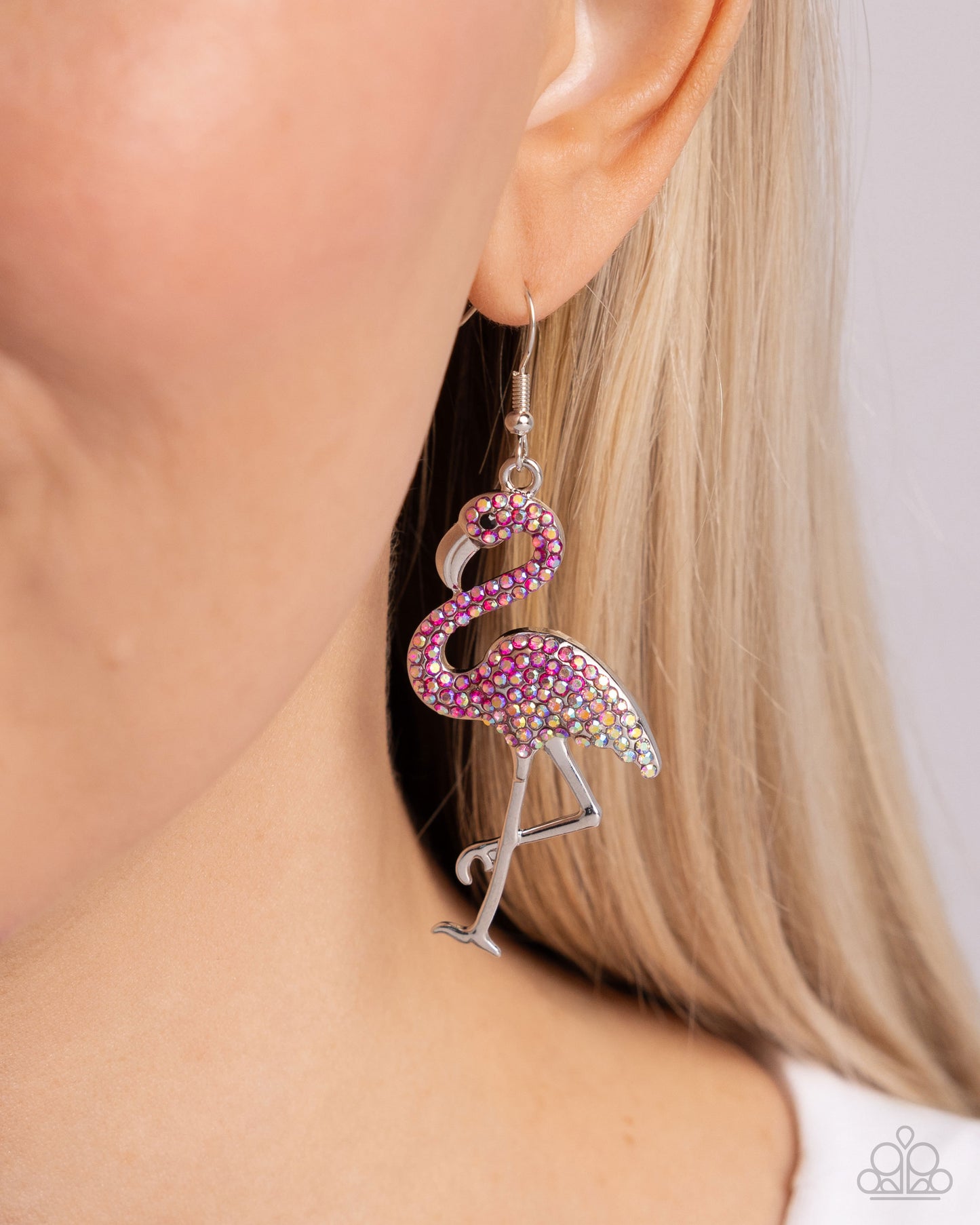 Flamingo Flourish - Pink earrings