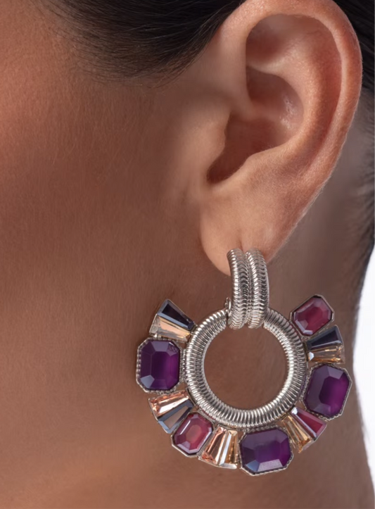 Purple earrings