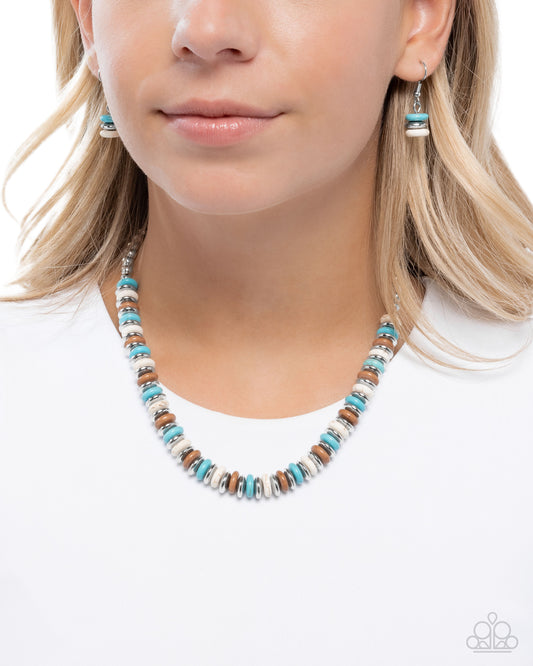 Straightforward Stones - Blue necklace