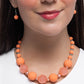Suddenly Slanted - Orange necklace