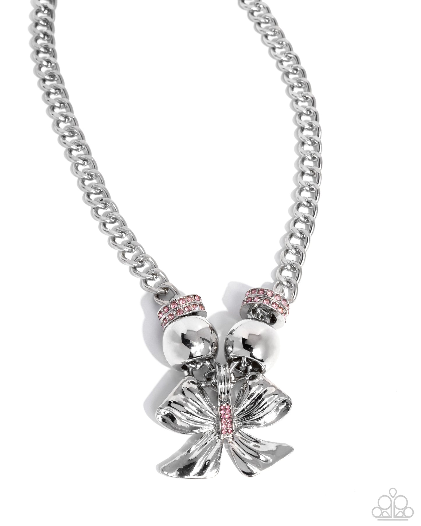 Big Deal Bow - Pink necklace