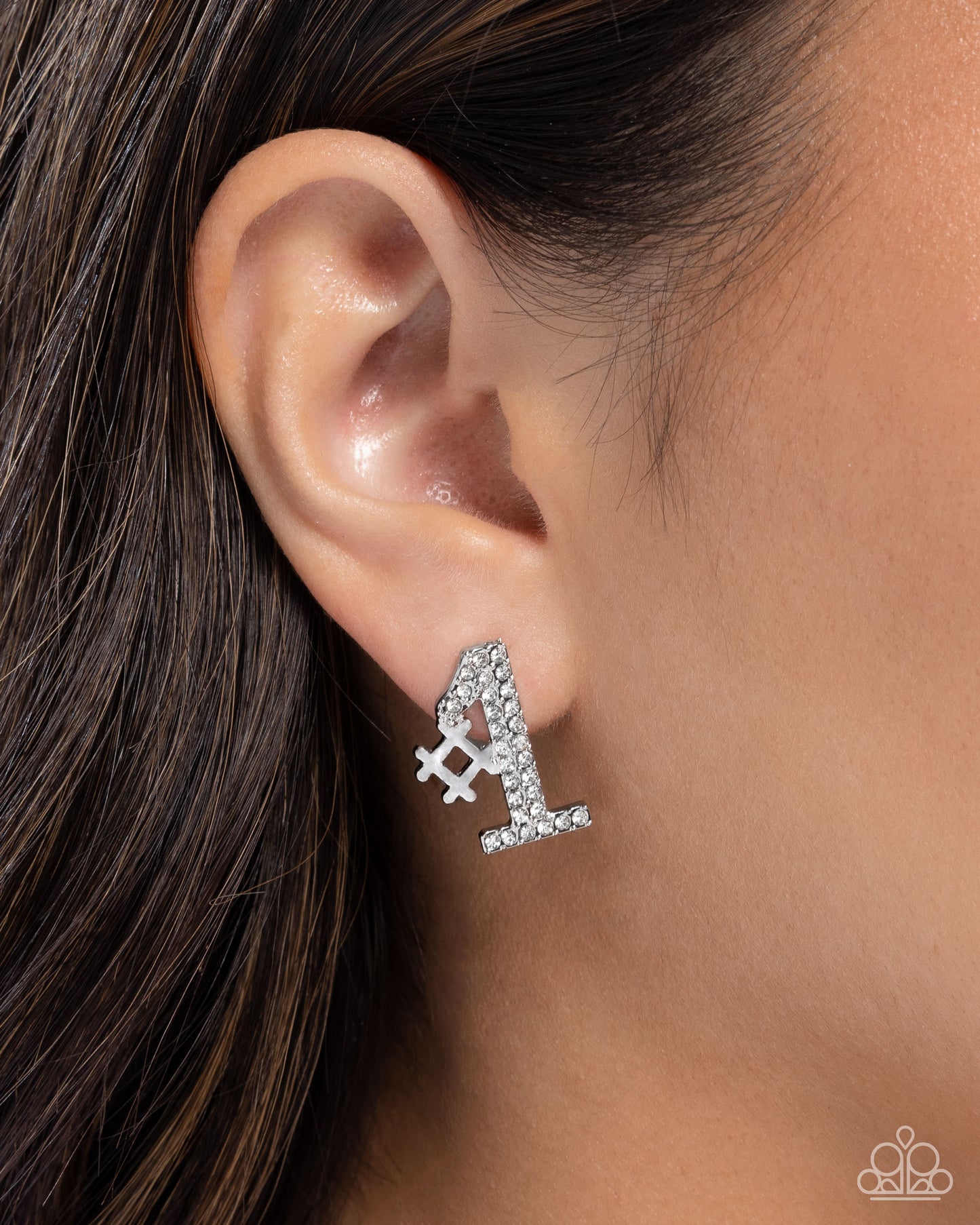Were Number One, Youre Number Two - White earrings