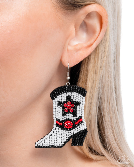 Beaded Boot - Multi earrings