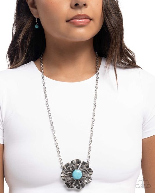 Floral Form - Blue necklace