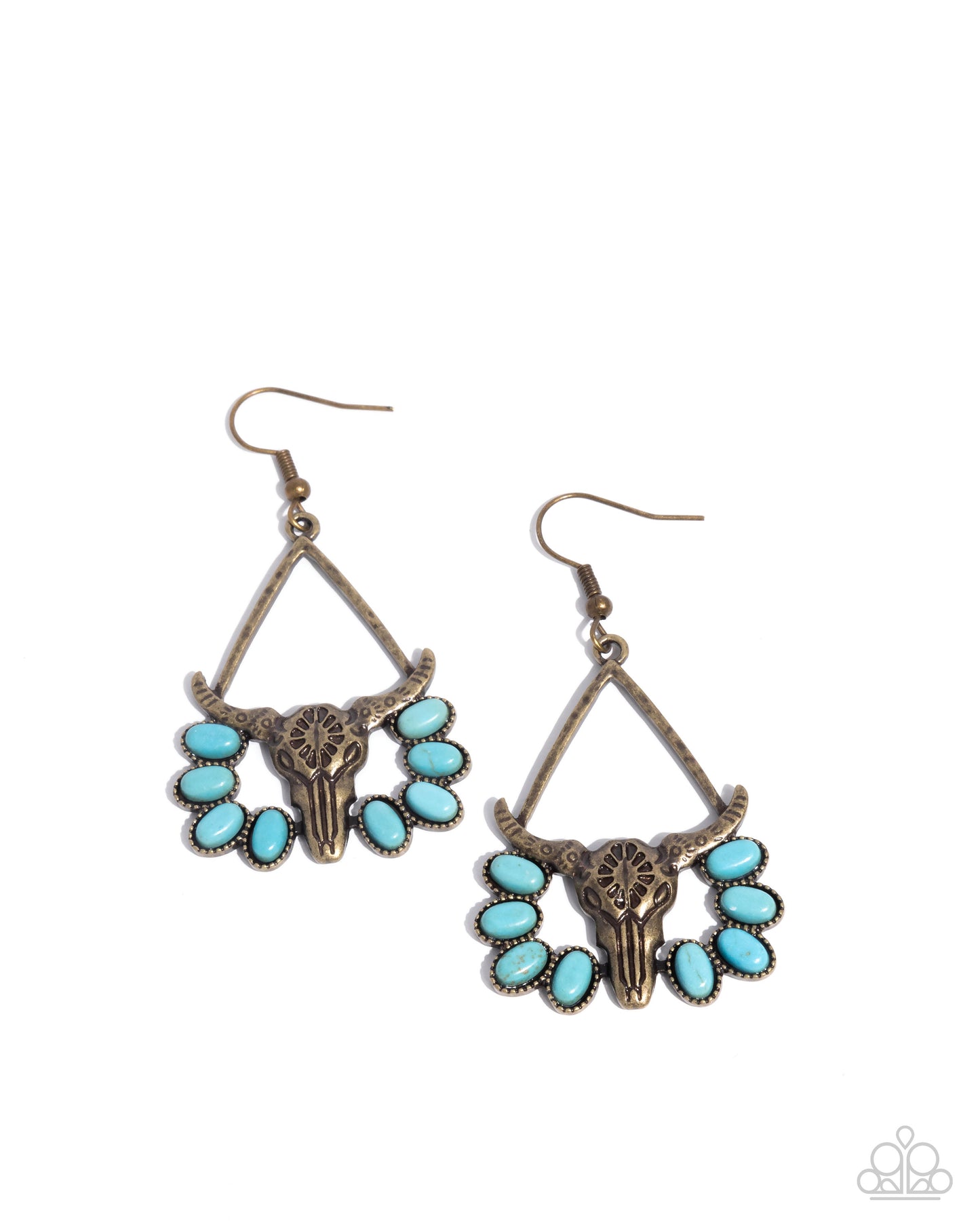 Western Whirlwind - Brass earrings