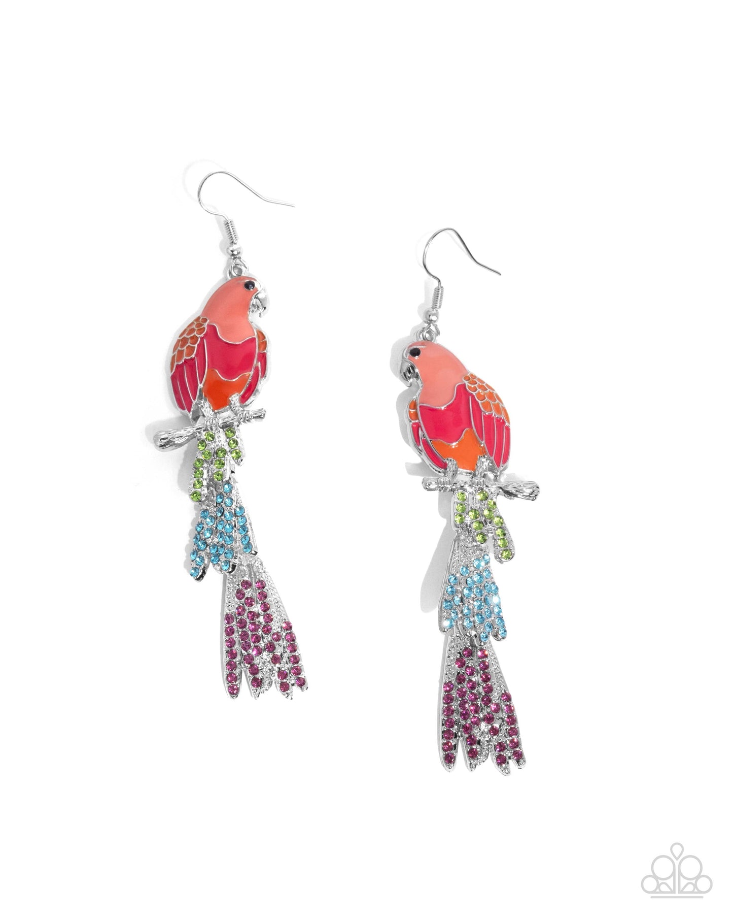 Parrot Pull - Orange earrings