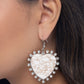 Dazzling Damsel - White earrings