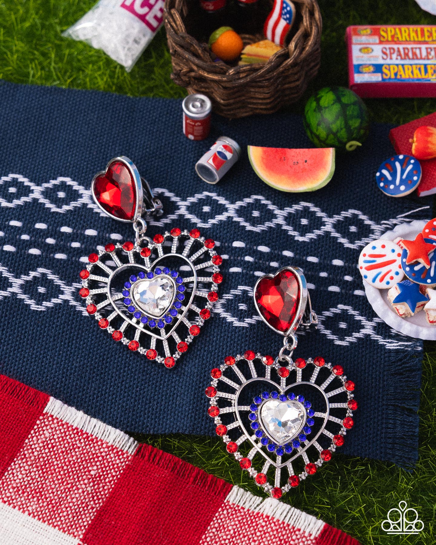 Patriotic Pattern - Multi earrings