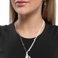 Sailboat Shimmer - White necklace