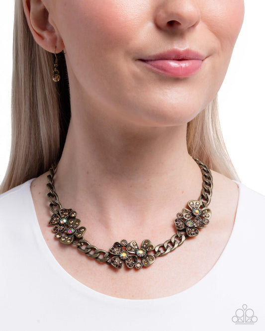 Fairy Florals - Brass necklace
