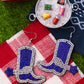 Benevolent Boot - Blue earrings