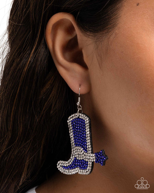Benevolent Boot - Blue earrings