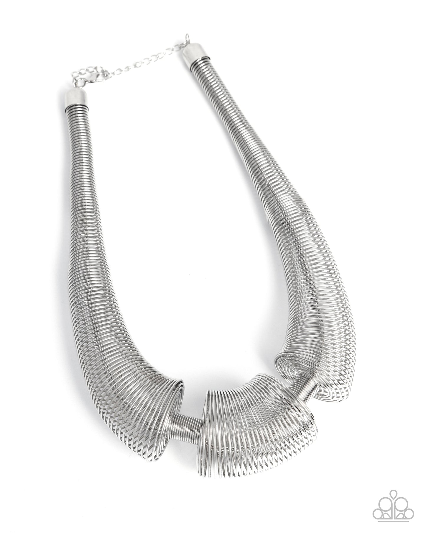 Carefree Coils - Silver necklace