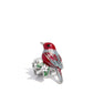 Nestled Nightingale - Red ring