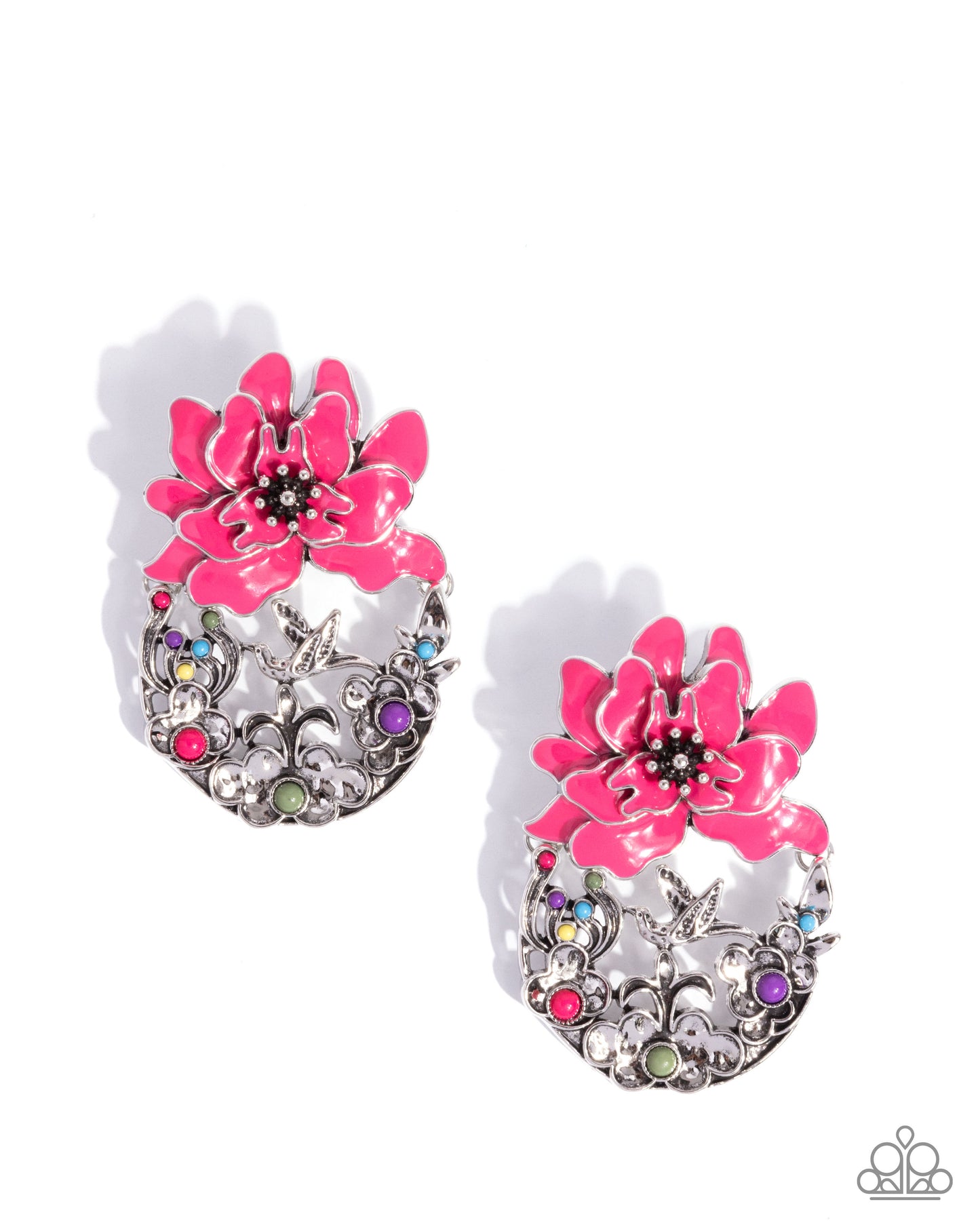Hummingbird Homecoming - Pink earrings