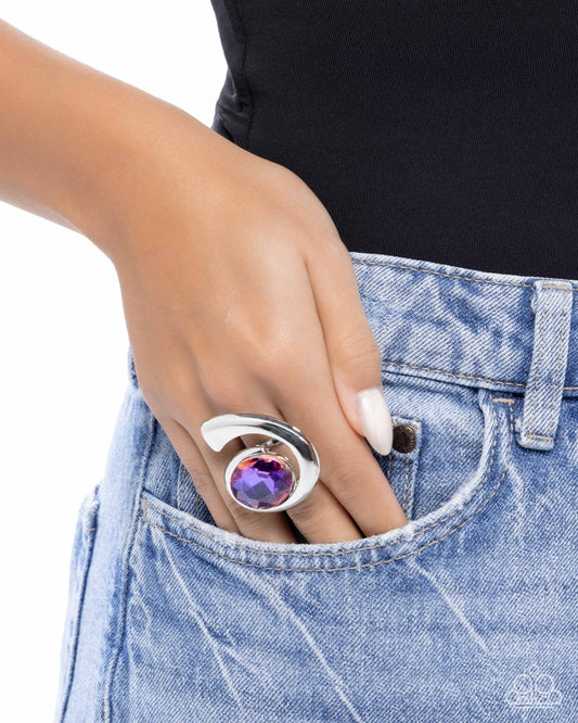 Curly Combination - Purple ring