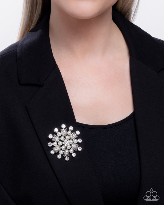 Pearly Prologue - White brooch