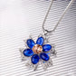 Floral Figurehead - Blue necklace