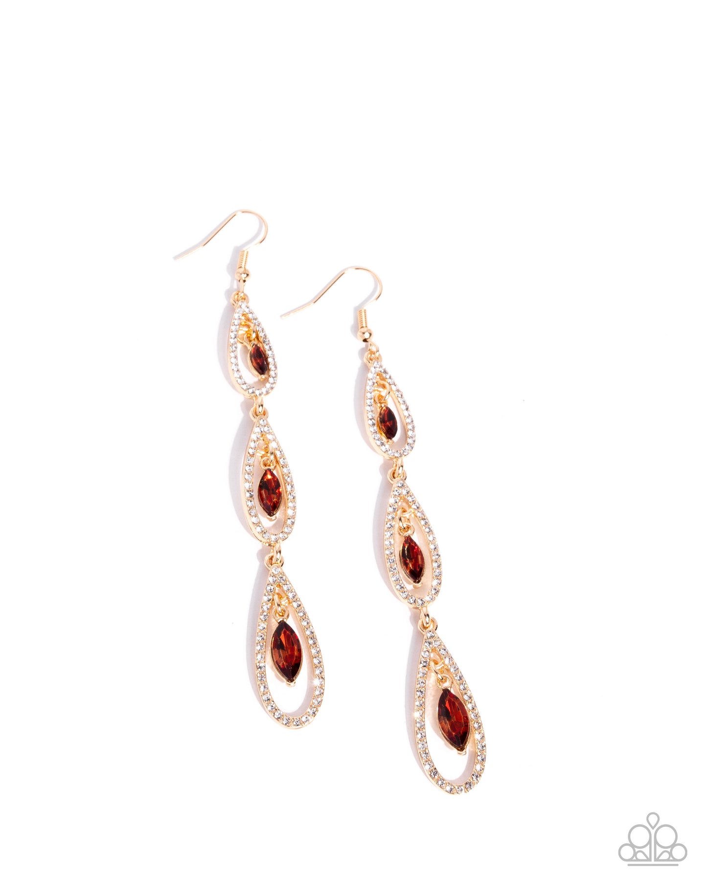 Teardrop Tenure - Brown earrings