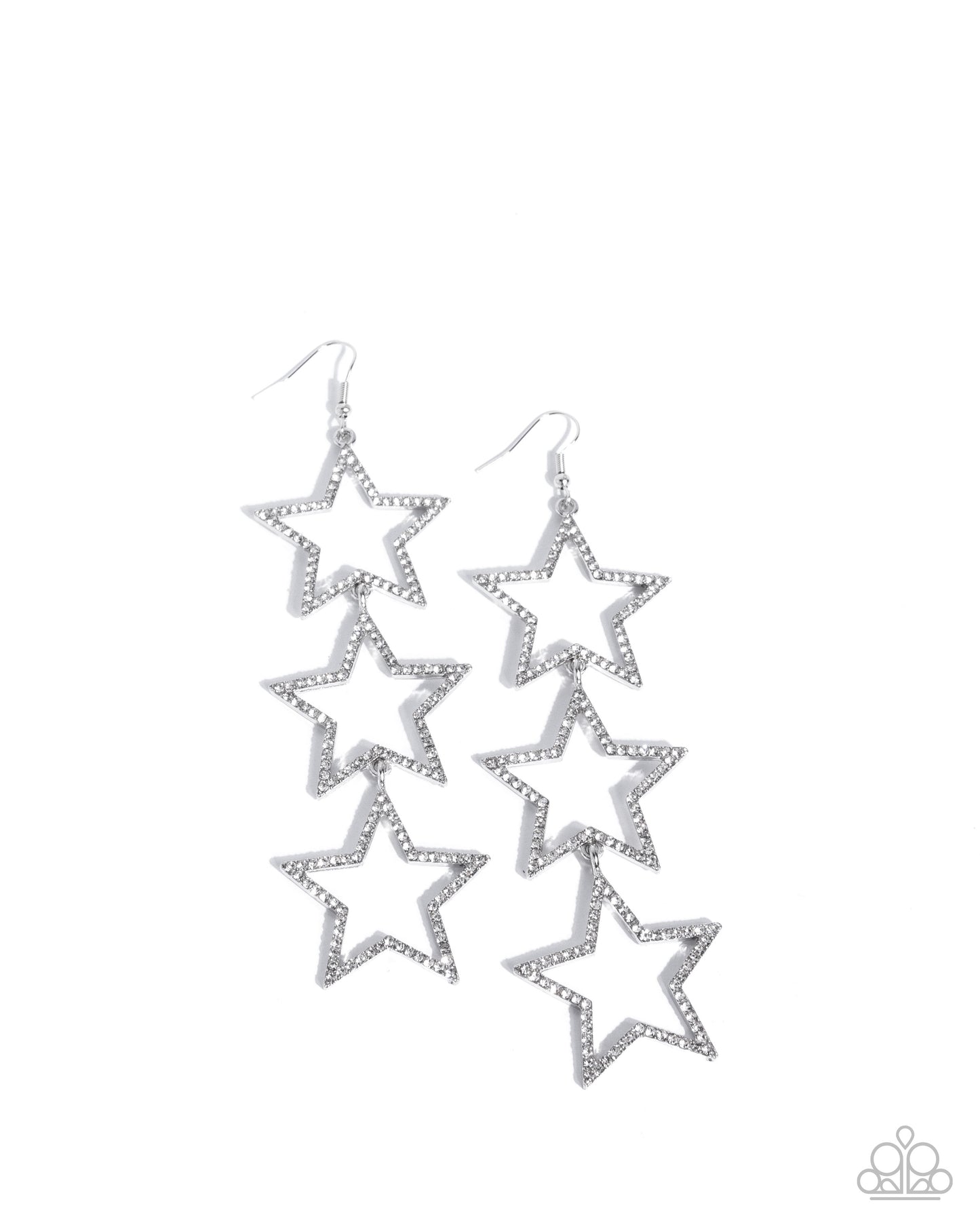 Star-Crossed Success - White earrings