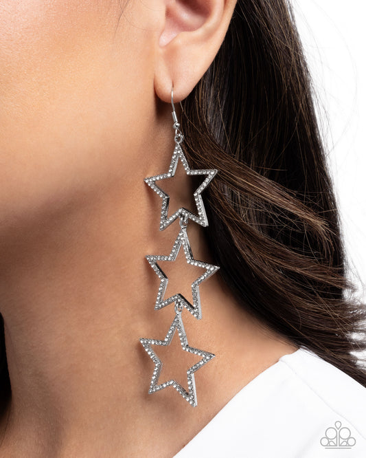 Star-Crossed Success - White earrings