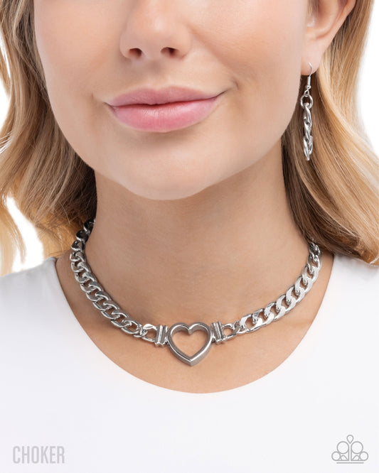Heartfelt Hunch - Silver necklace