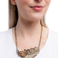 Fancy Feather - Brass necklace -coming soon
