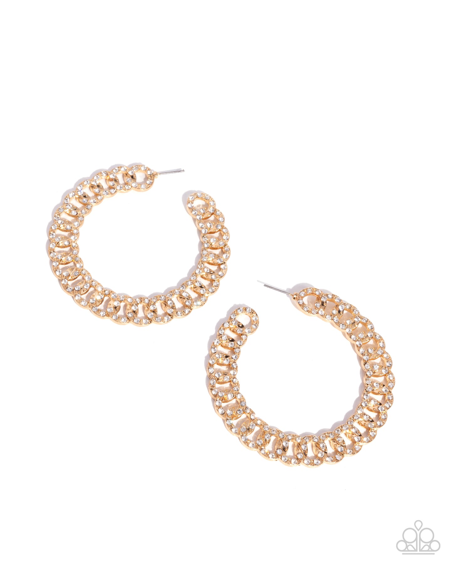 Interlocked Icing - Gold earrings -coming soon