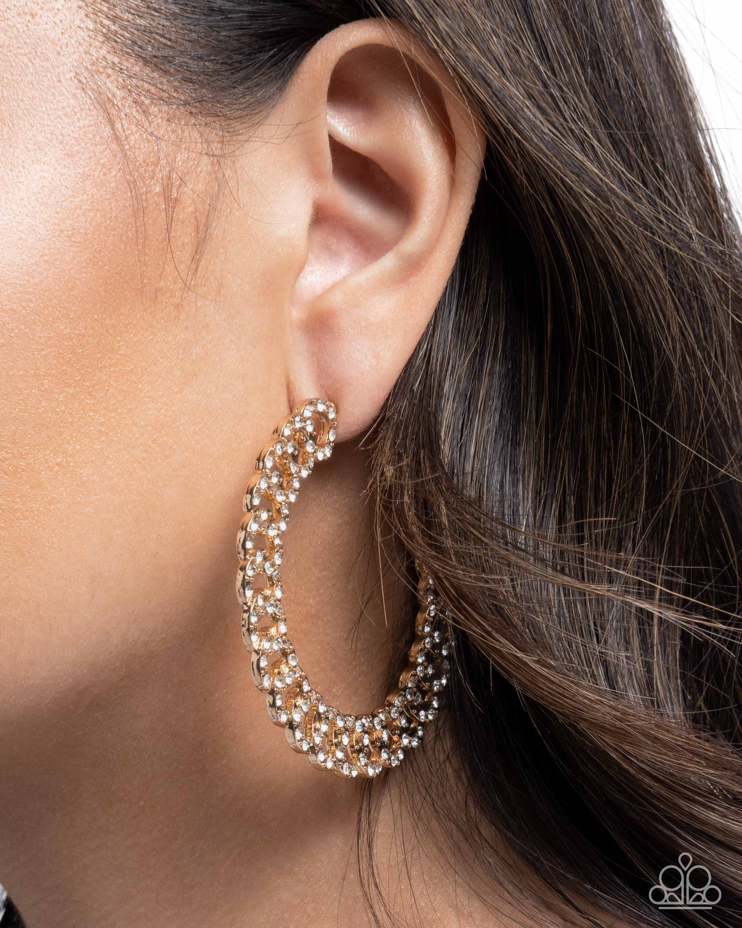 Interlocked Icing - Gold earrings -coming soon