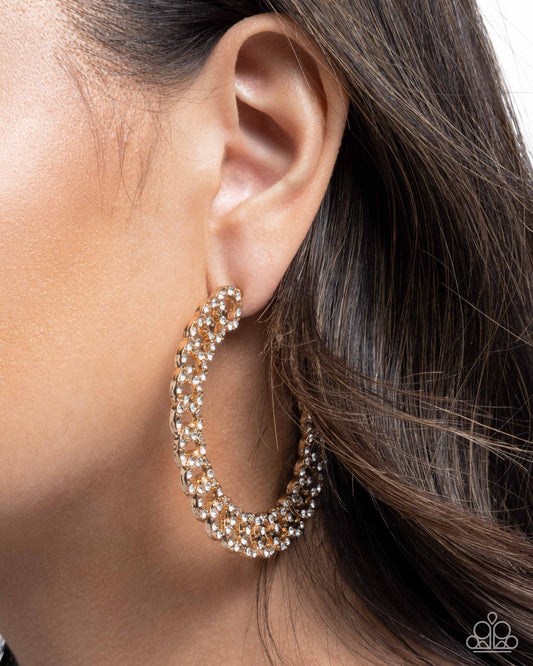 Interlocked Icing - Gold earrings -coming soon
